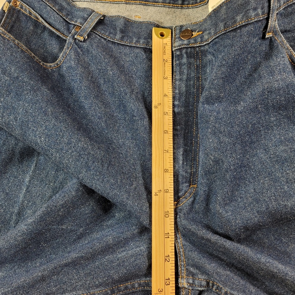 LL Bean Denim Jeans Mens 44x29‎ Blue Natural Fit Straight Cotton - Picture 9 of 10